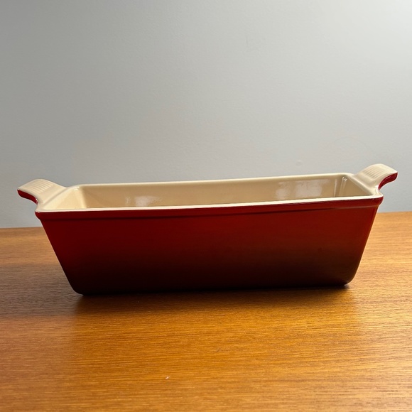 Le Creuset Kitchen Le Creuset Cerise Red Stoneware Loaf Pan Poshmark